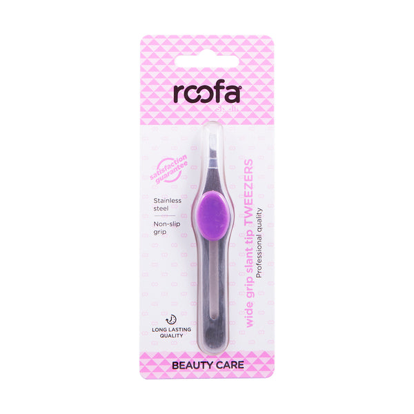 Roofa Spain Wide Grip Slant Tip Tweezers