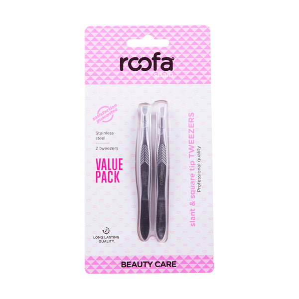 Roofa Spain Slant & Square Tip Tweezers